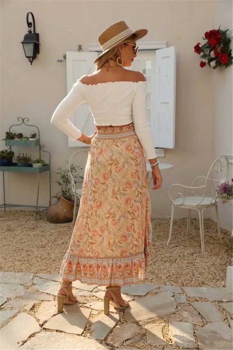 Sophie - Midi Skirt Wild Rose Pink Style