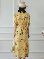Arielle - Floral Printed Maxi Dress Women Elegant