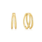 Anabel - Lindy Gold Sterling Silver Hoop Earrings