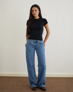 Alexandra - Low Rise Parallel Light Wash Jeans