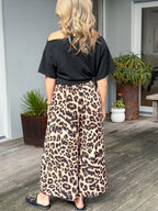 Ariadne - Leopard Print Wide Leg Culottes Women