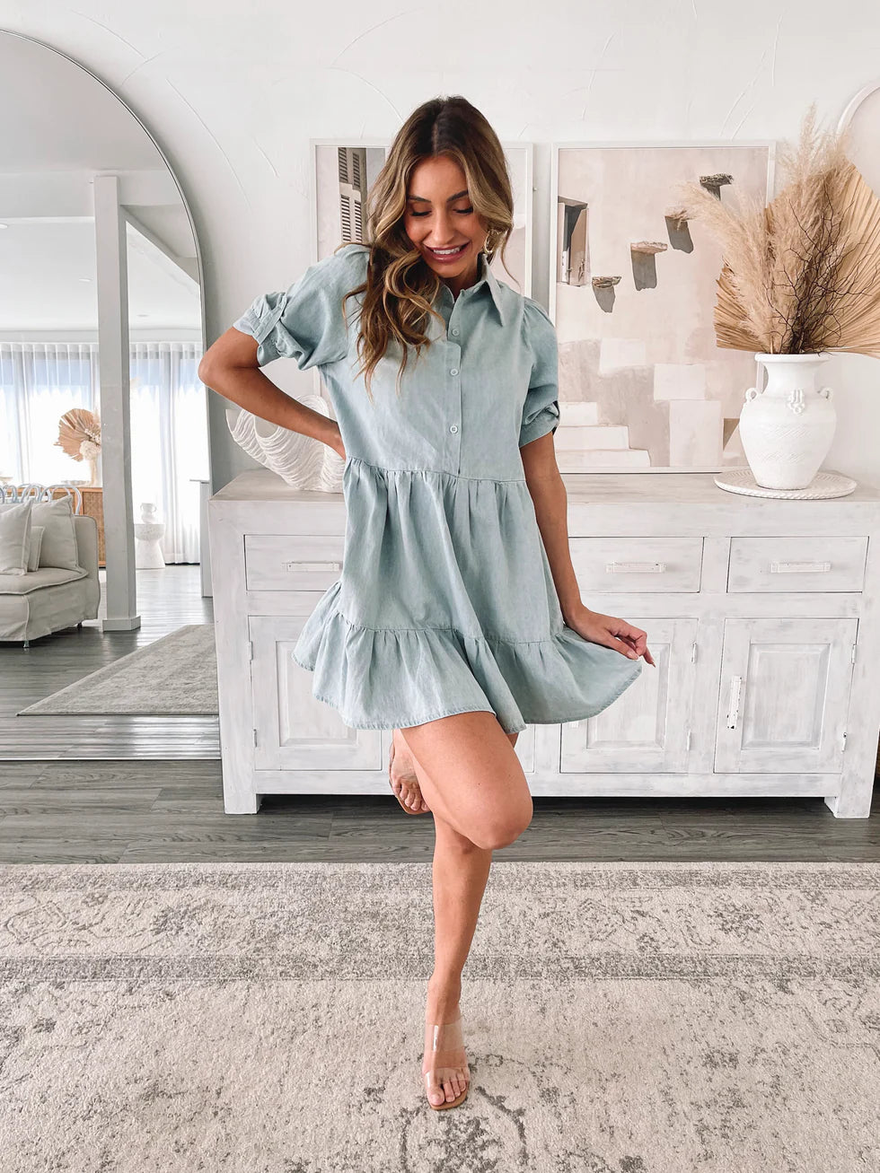 Ruby - Light Blue Elegant Dress for Women