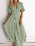 Evie - Sage Elegant Dress for Women