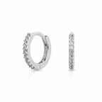 Ashira - Medium Crystal Huggie Hoop Earrings Women