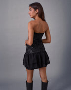Arielle - Corset Ruffle Sequin Style Dress Women