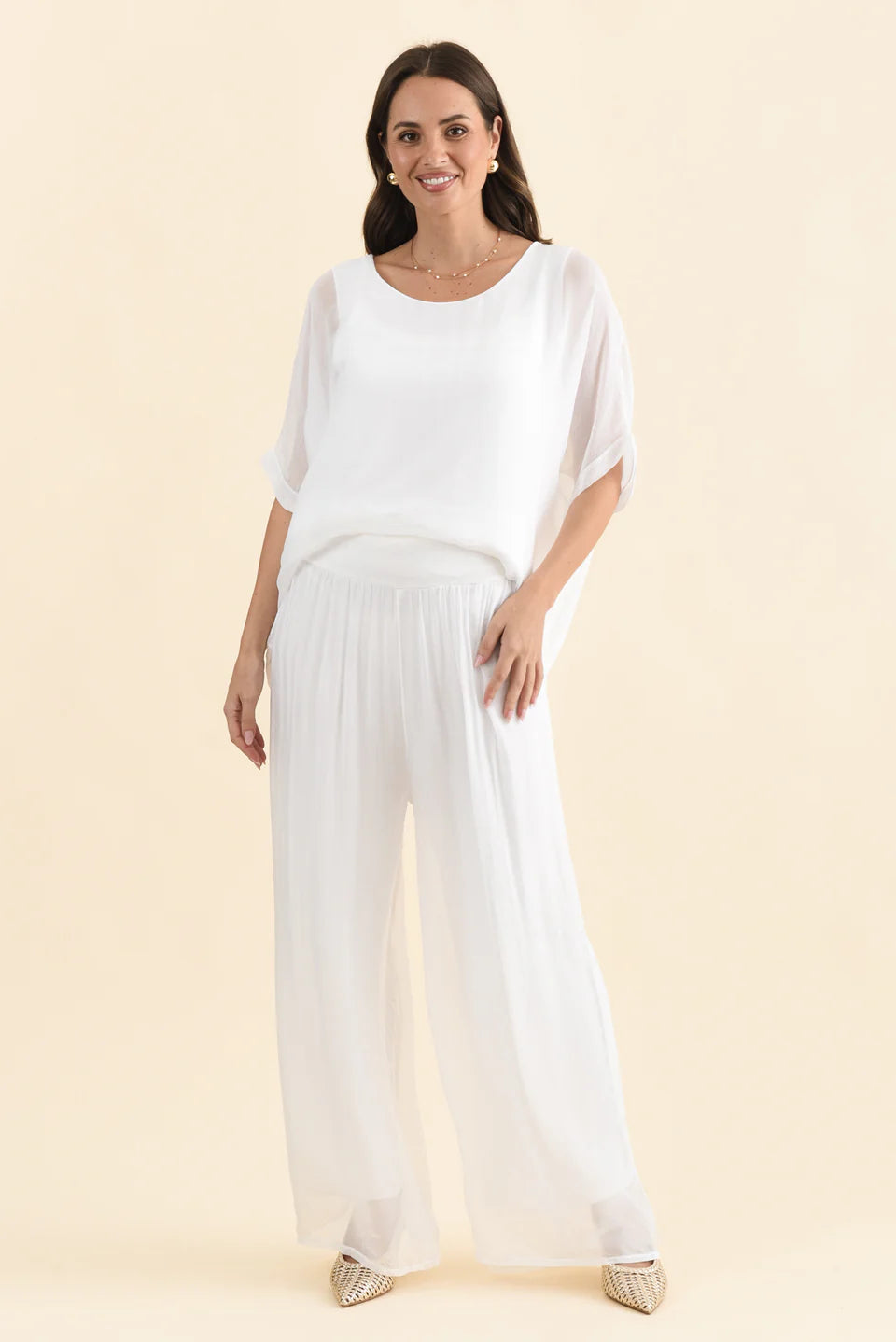 Amelia - Wide Leg Womens Elegant Casual Pants