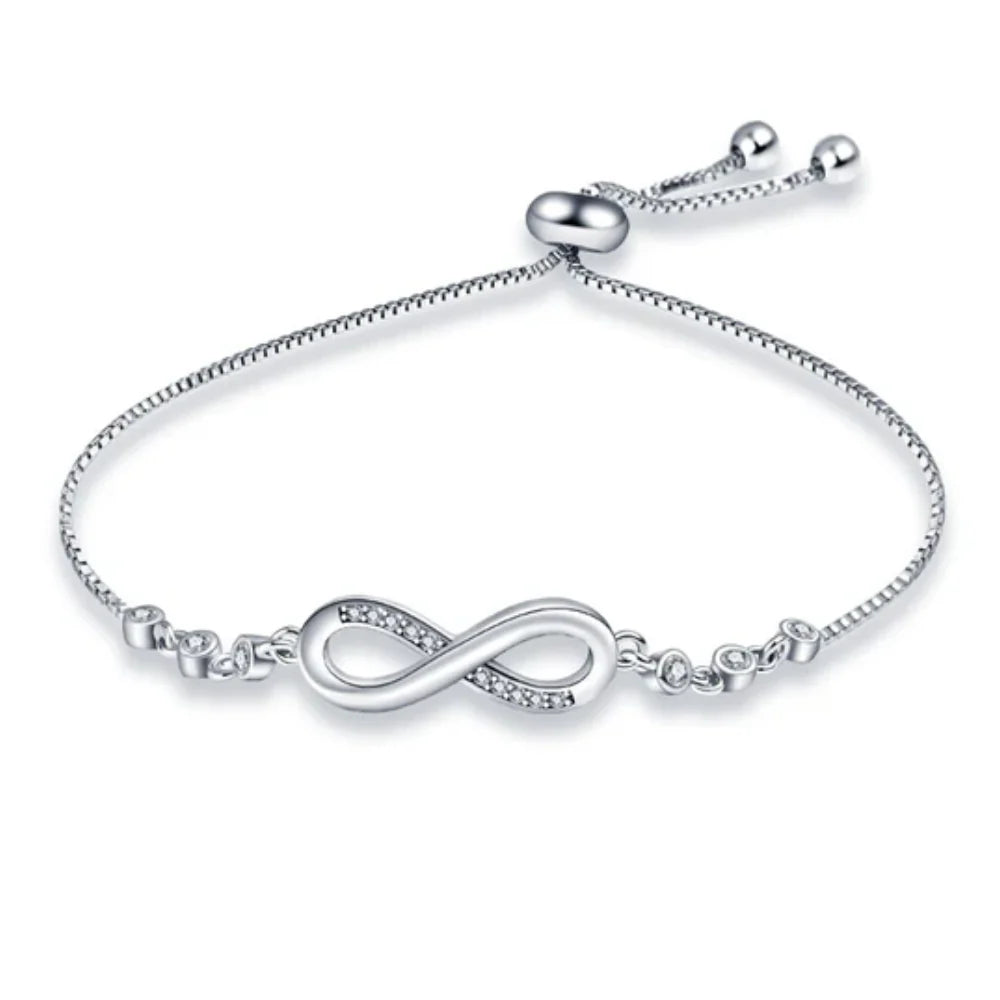 Amabel - Infinity Love Sterling Silver Bracelet Women