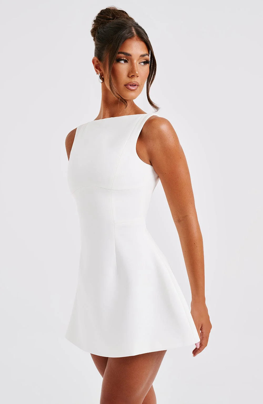 Kerri - Ivory Elegant Mini Dress for Women