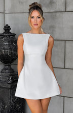 Kerri - Ivory Elegant Mini Dress for Women