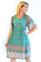 Olivia - Bell Sleeve Tunic Dress Elegant Style