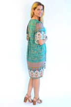 Olivia - Bell Sleeve Tunic Dress Elegant Style