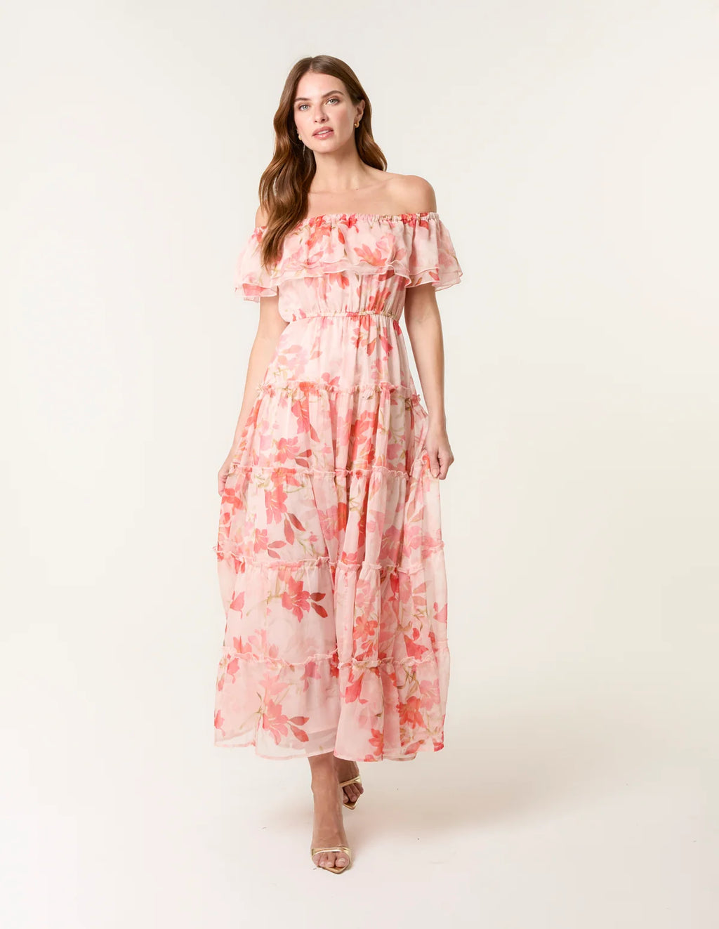 Layla - Luxe Off Shoulder Frill Maxi Dress
