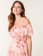 Layla - Luxe Off Shoulder Frill Maxi Dress