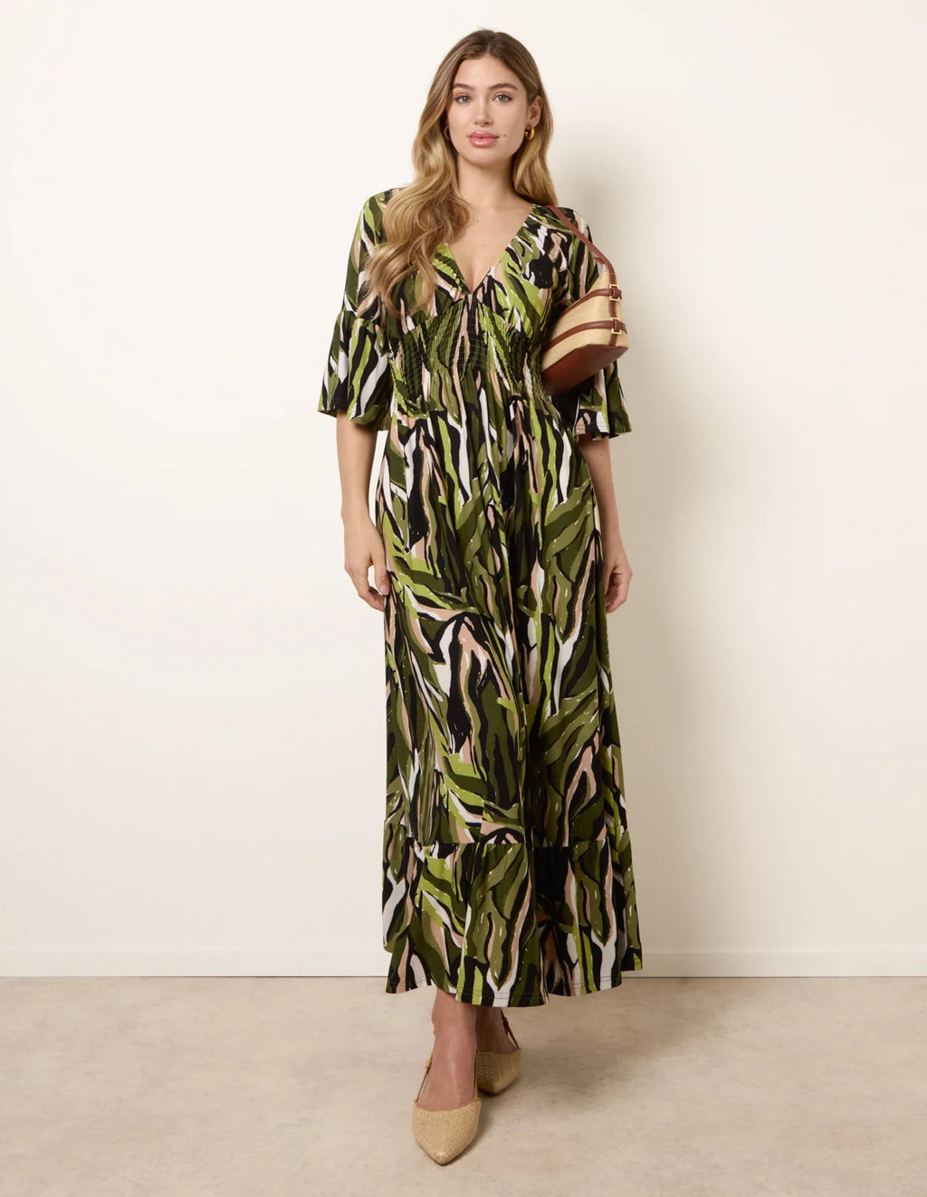 Ellie - Shirred Empire Waist Women’s Dress