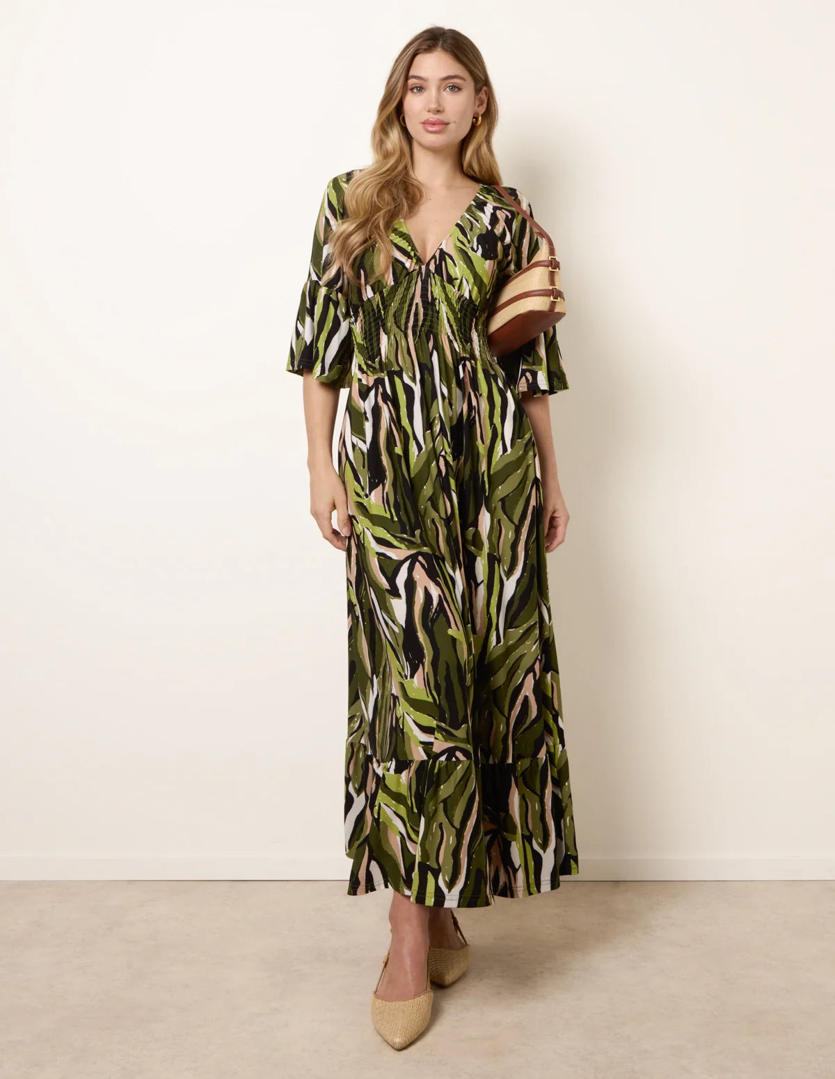 Ellie - Shirred Empire Waist Women’s Dress