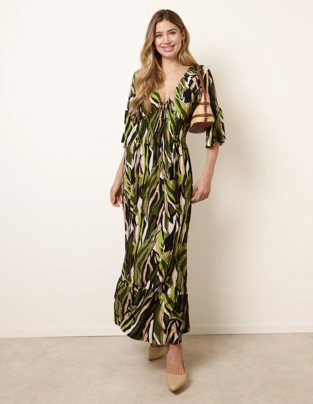 Ellie - Shirred Empire Waist Women’s Dress