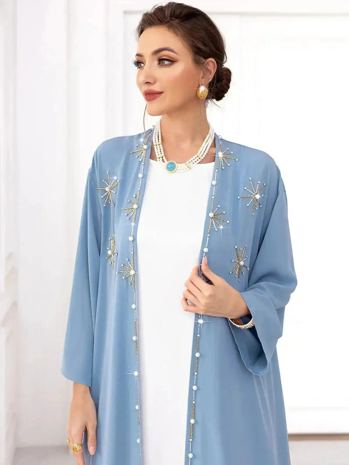 Alanna - Diamond Embroidery Kaftan dress Gown Women