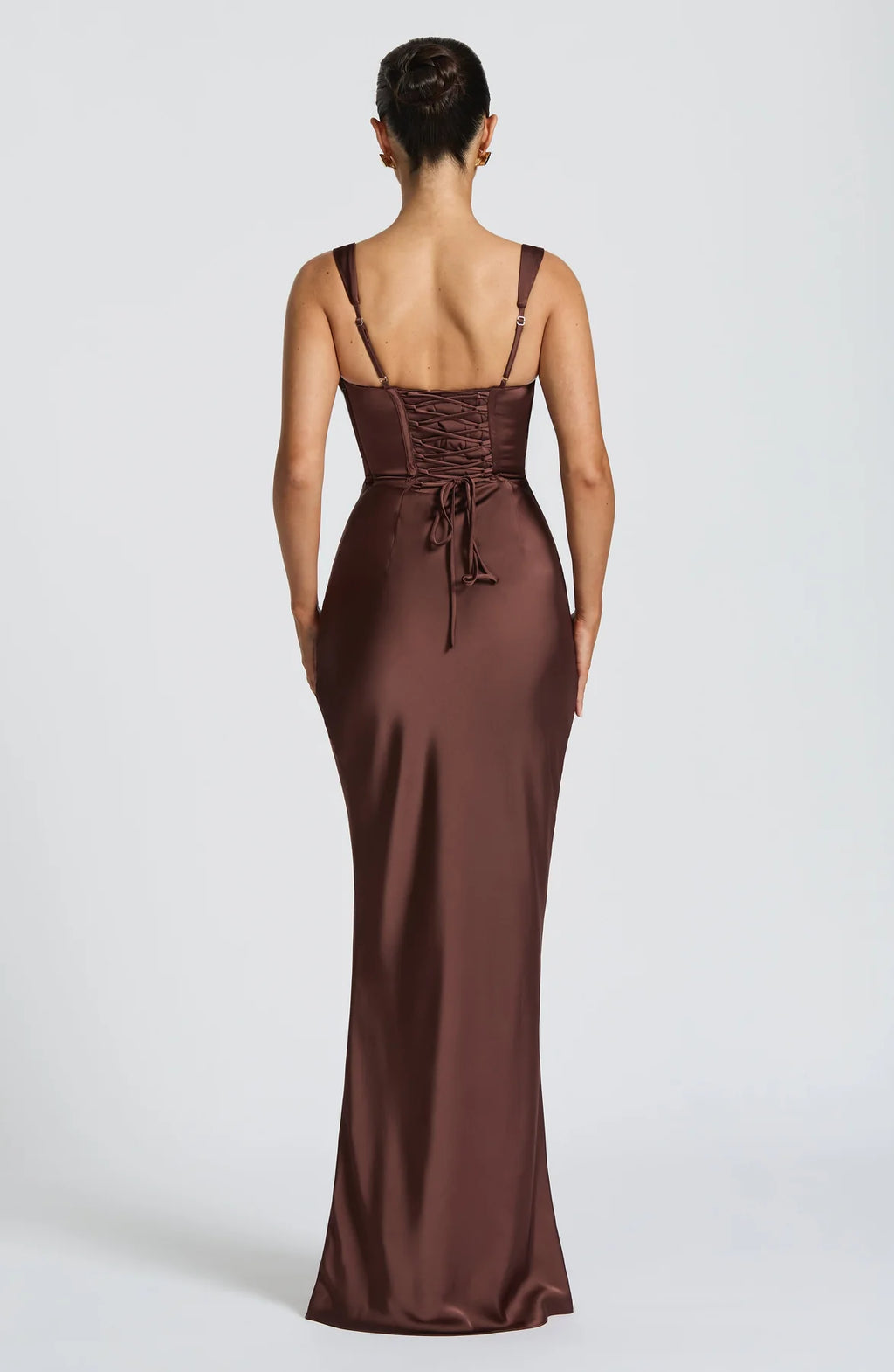 Bree - Plum Brown Maxi Dress Elegant Womens Style