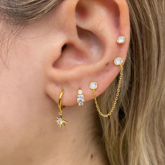 Ariana - Liz Crystal Sleepers Elegant Sparkling Earrings