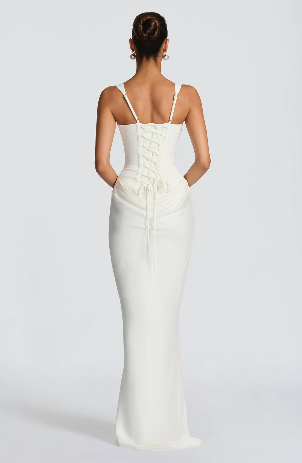 Narelle - White Elegant Flowing Maxi Dress for Women