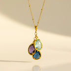 Imogen - Mothers Custom Prong Birthstone Cascade Necklace
