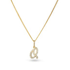 Alondra - Gold Initial Diamond Pendant for Women