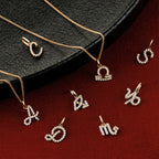 Alondra - Gold Initial Diamond Pendant for Women