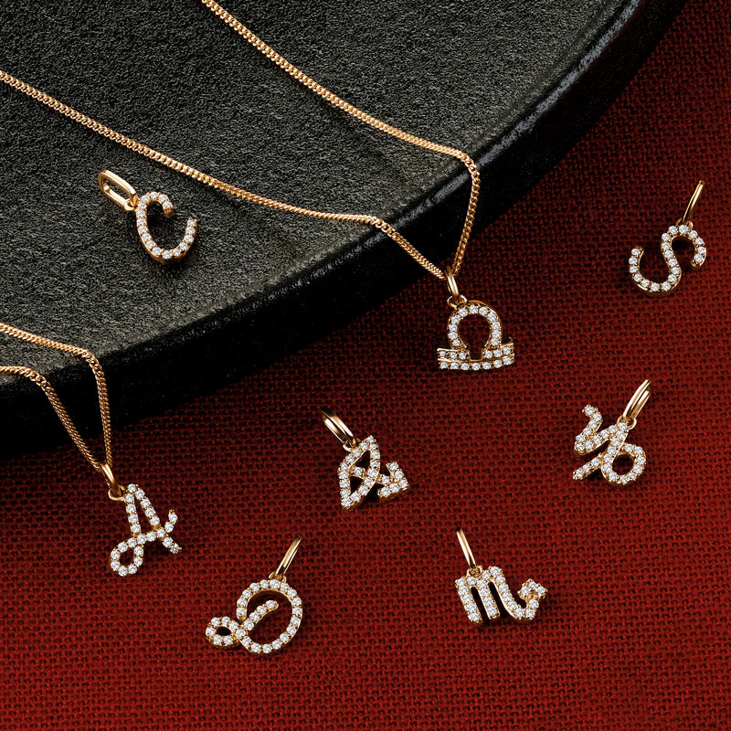 Alondra - Gold Initial Diamond Pendant for Women