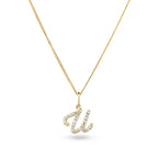 Alondra - Gold Initial Diamond Pendant for Women