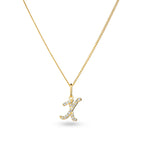 Alondra - Gold Initial Diamond Pendant for Women