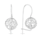 Alisha - Filigree Euro Ball Earrings Sterling Silver