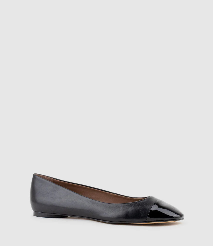 Rose - Beige Cap Toe Women’s Ballet Flats