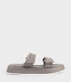Audrey - Taupe Quilted Strap Slide Sandal for Women
