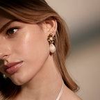 Amira - Flower Pearl Elegant Stud Earrings Women