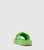 Bella - Green Crossover Slide Chunky Unit Sandal Women