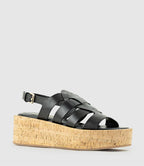 Violet - Black Strappy Women’s Sandals