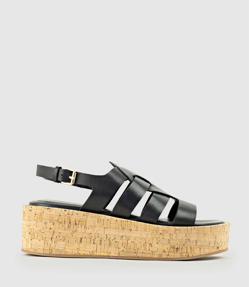 Violet - Black Strappy Women’s Sandals