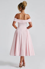 Kylie - Miranda Blush Elegant Midi Dress for Women