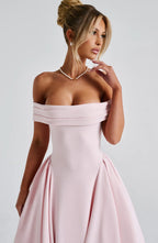 Kylie - Miranda Blush Elegant Midi Dress for Women