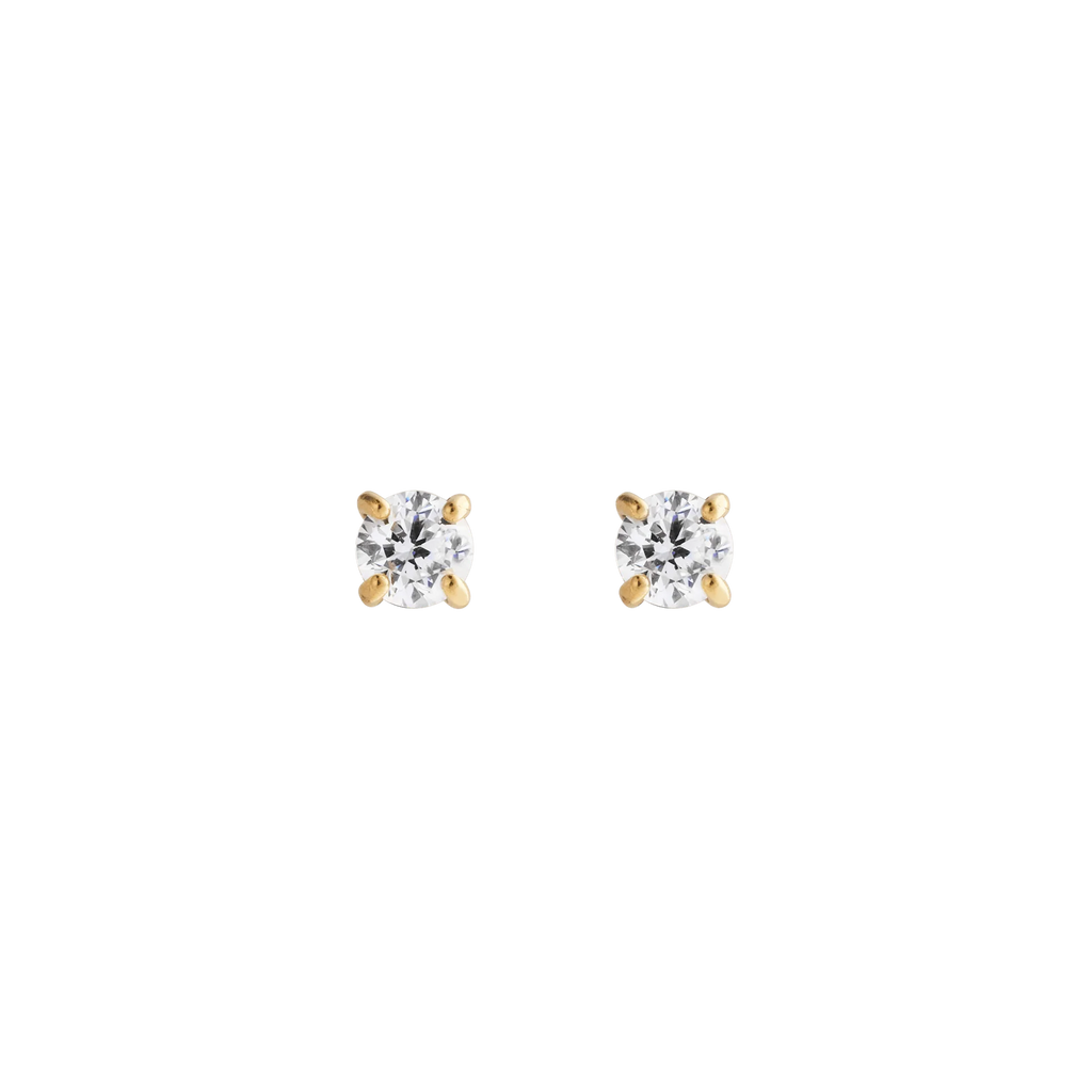 Jasmine - Solitaire Stud Earrings Elegant Everyday Jewelry