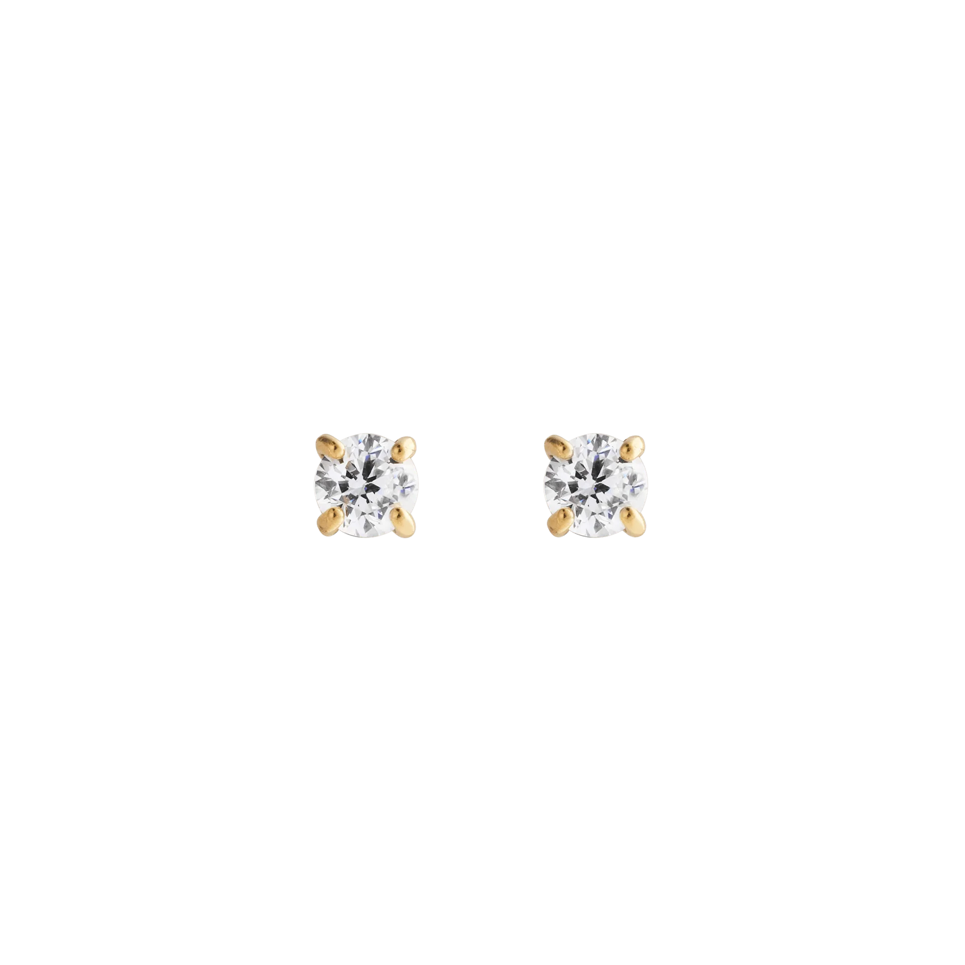 Jasmine - Solitaire Stud Earrings Elegant Everyday Jewelry