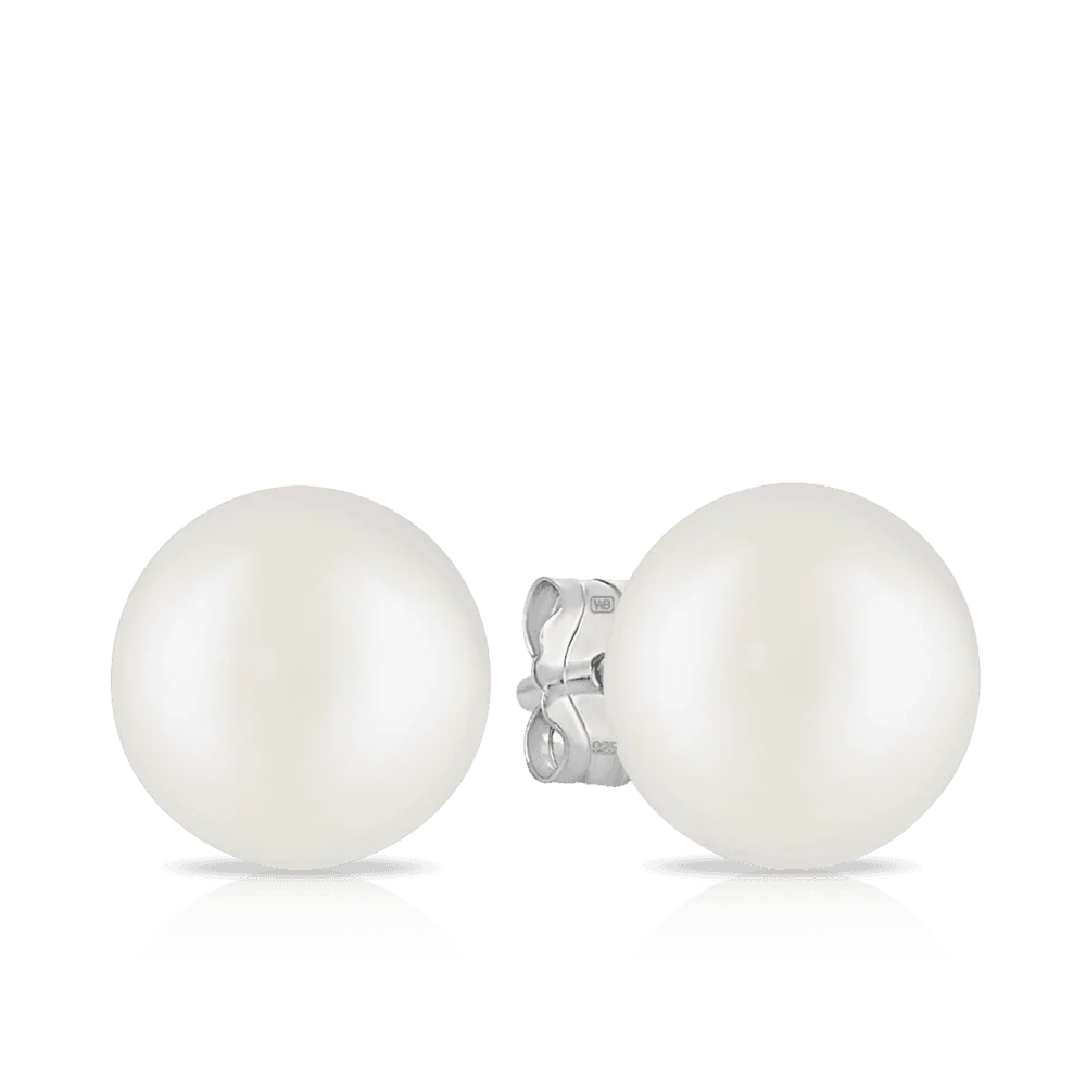 Alisa - Pearl Stud Earrings Sterling Silver for Women