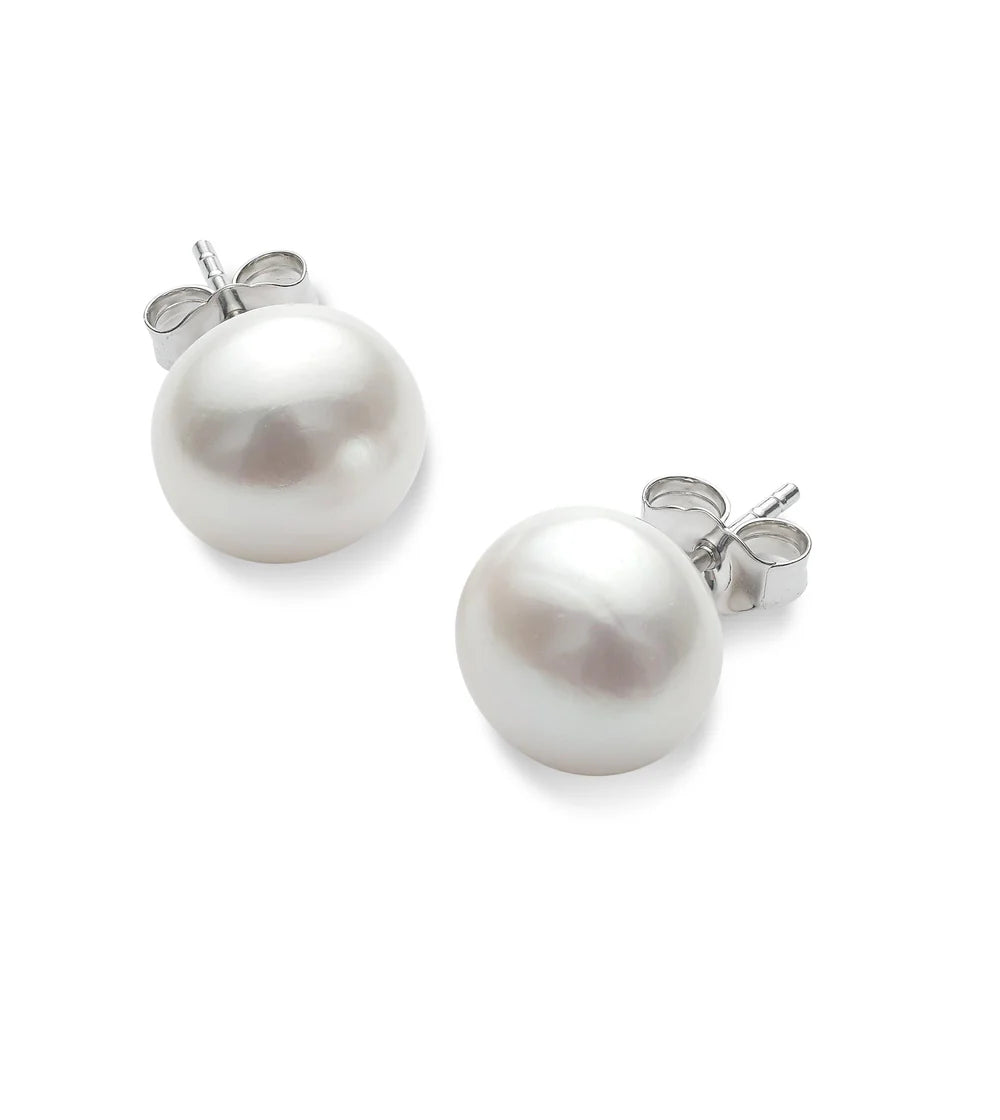 Alisa - Pearl Stud Earrings Sterling Silver for Women