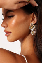 Blake - Floral Statement Drop Earrings