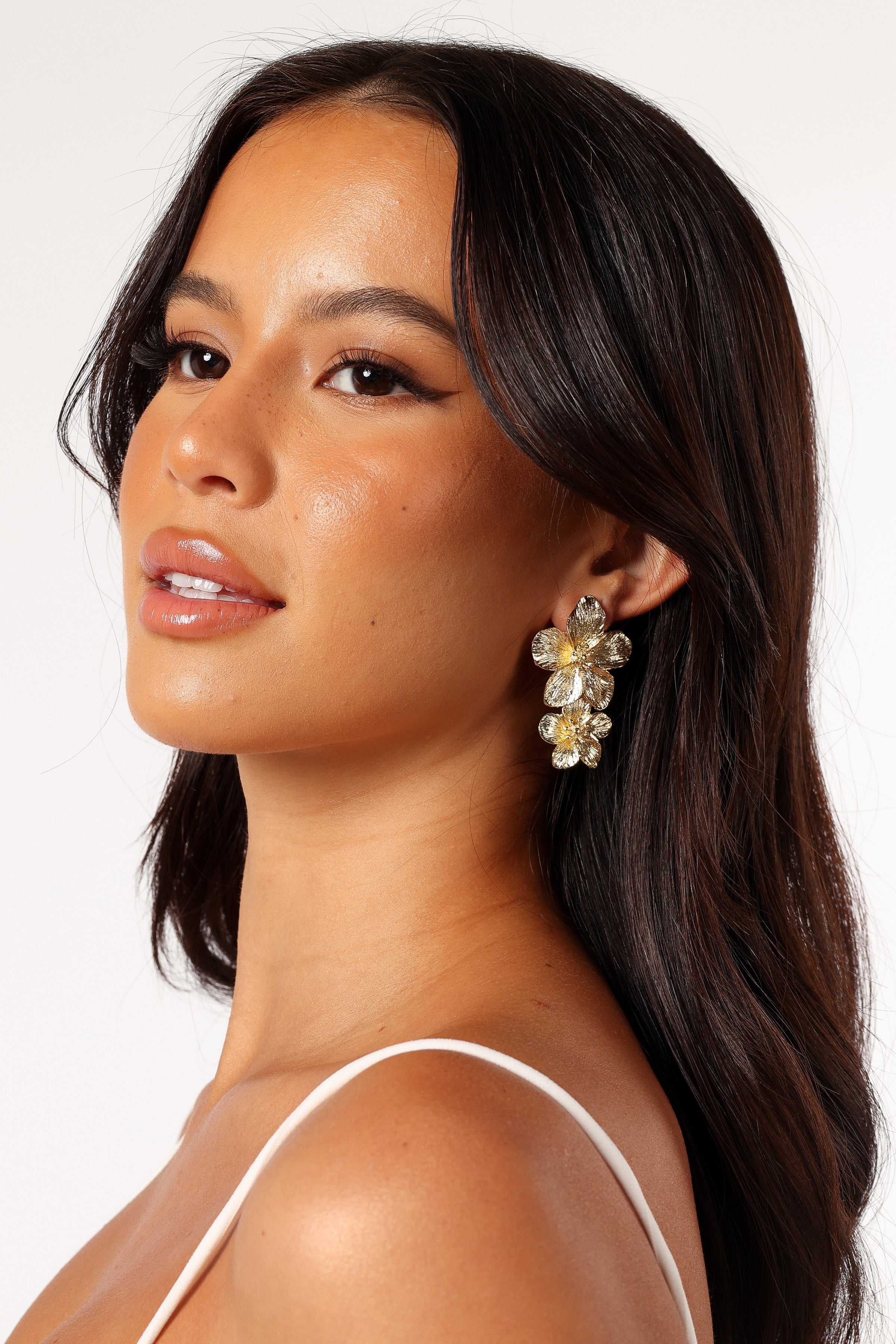 Blake - Floral Statement Drop Earrings