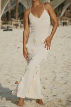 Courtney - Floral Nude Elegant Maxi Dress Women