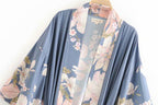 Ella - Navy Kimono Beach Lounge Cover Up