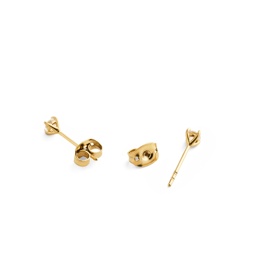 Jasmine - Solitaire Stud Earrings Elegant Everyday Jewelry