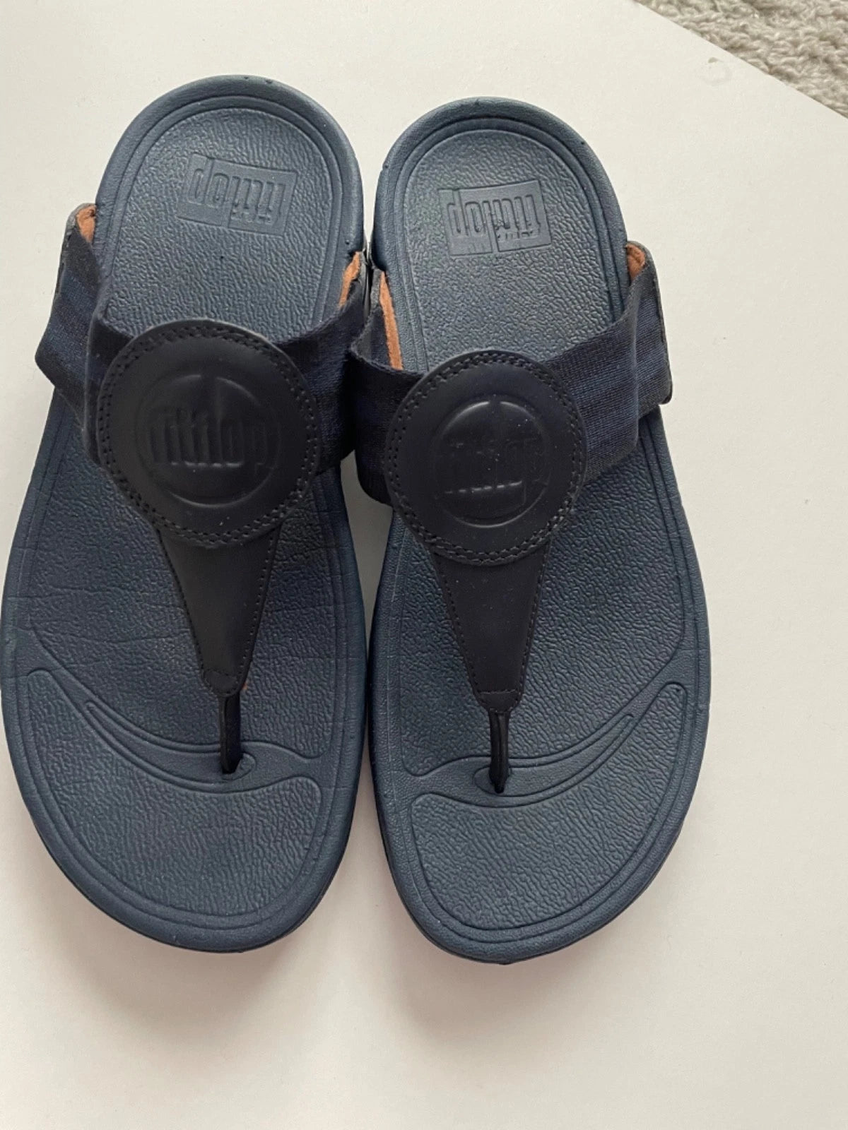 Sophie - FitFlop Navy Walkstar Toe-Post Sandal Women