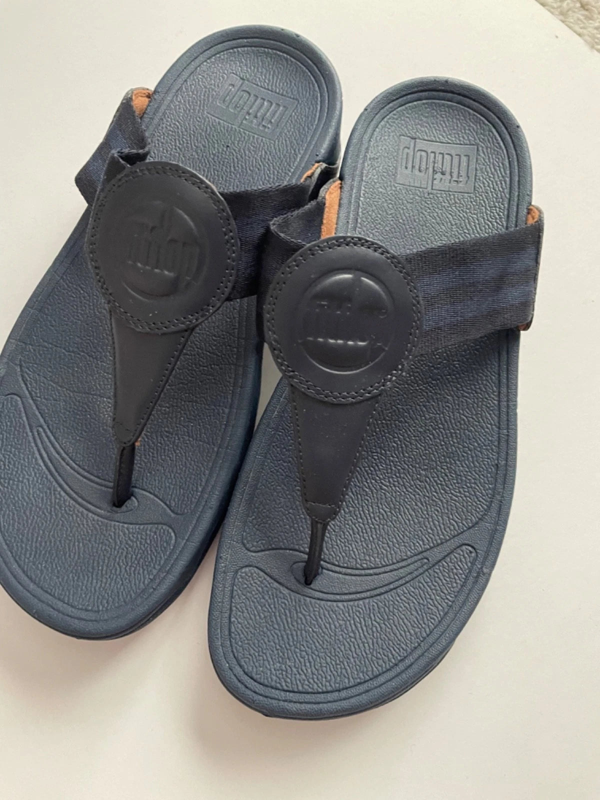 Sophie - FitFlop Navy Walkstar Toe-Post Sandal Women